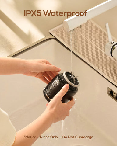 Sangcon Personal Portable Blender for Shakes & Smoothies, 6000mAh Cordless USB-C Rechargeable Blender with 2 Blend Modes, Leakproof Travel Lid, Dishwasher Safe, Ideal for Gym Office Kitchen, BPA-Free