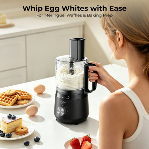 400W 4-Cup Mini Food Processor, Chop, Whip, Slice & Shred