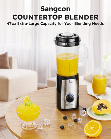 Sangcon 5-in-1 Blender & Food Processor Combo, 350W Smoothie Blender and Food Chopper for Smoothies, Meat & Vegetables