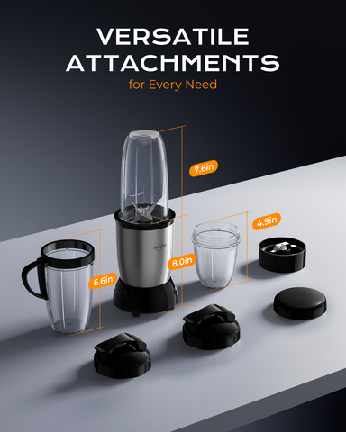 Sangcon 1000w Smoothie Blender for Kitchen, Blender for Smoothies, with 24oz/19oz/10oz Bpa-Free Cups – Upgraded Portable Personal Blenders for Shakes, Frozen fruit, Baby Food, Spice Grinding & More