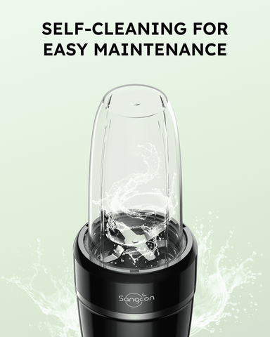 Sangcon 1000W Blender for Smoothies with 3 Cups, 2 Spout-Lids, 1 Storage-Lid, 1 To-Go-Lid