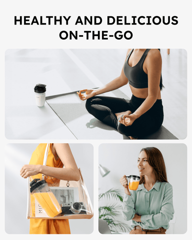 Sangcon 1000W Blender for Smoothies with 3 Cups, 2 Spout-Lids, 1 Storage-Lid, 1 To-Go-Lid