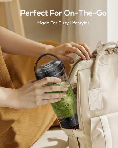 Sangcon Personal Portable Blender for Shakes & Smoothies, 6000mAh Cordless USB-C Rechargeable Blender with 2 Blend Modes